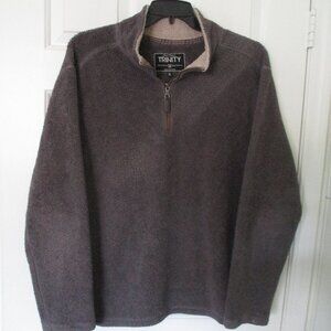 Trinity Mens L/S Gray Fleece 1/4 Zip Sweater - Size XL